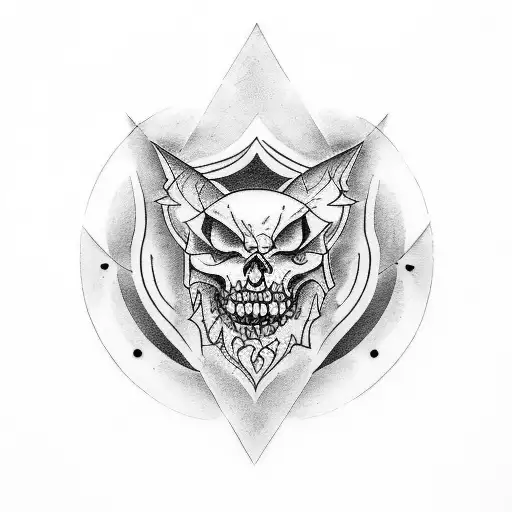 Design a tattoo featuring symbols or imagery for the Seven Deadly Sins with a central theme. tattoo design idea