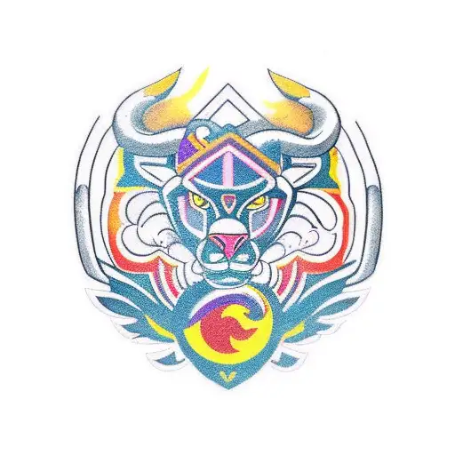 a totem-style tattoo incorporating the mascots of my previous schools: a panther, falcon, and ram. in order tattoo design idea