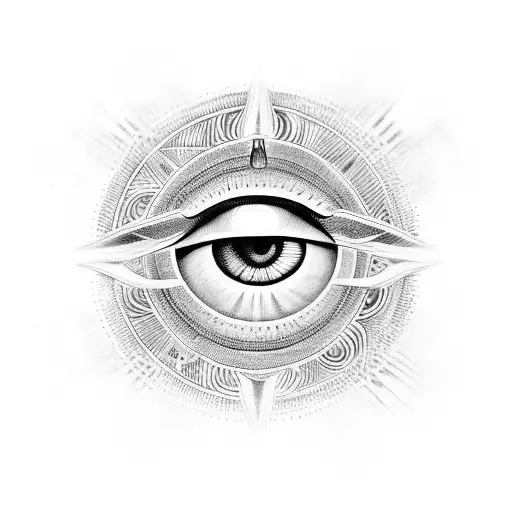 Eye of Ra tattoo design idea