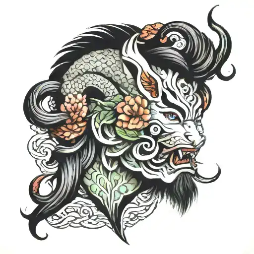 korean american  tattoo design idea