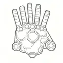 Infinity Gauntlet tattoo design idea