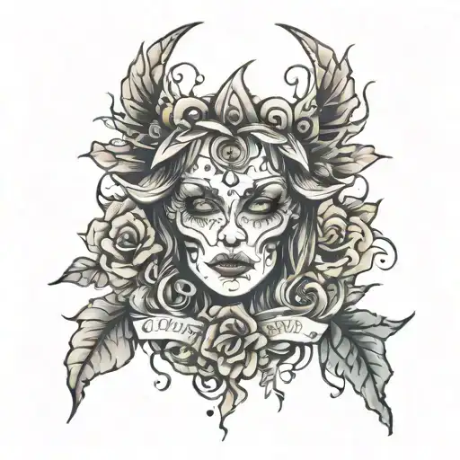 anxiety and depression  tattoo design idea