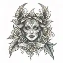 anxiety and depression  tattoo design idea