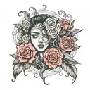 anxiety and depression  tattoo design idea