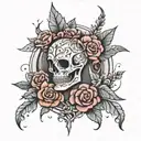 anxiety and depression  tattoo design idea