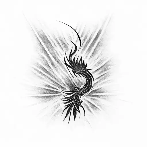 Phoenix smoke weed tattoo design idea