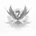 Phoenix smoke weed tattoo design idea