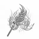 Phoenix smoke weed tattoo design idea