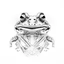 frog samurai tattoo design idea