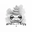 frog samurai tattoo design idea