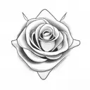 Duck with a rose tattoo design idea