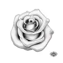 Duck with a rose tattoo design idea