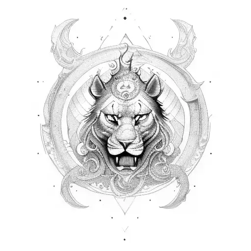 shiv leo tattoo design idea