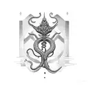 shiv snake trishul tattoo design idea