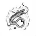 shiv snake trishul tattoo design idea