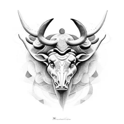 taurus protecting aquarius  tattoo design idea
