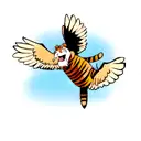 tigger from pooh riding an eagle tattoo design idea