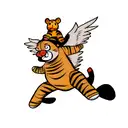 tigger from pooh riding an eagle tattoo design idea