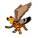 tigger from pooh riding an eagle tattoo design idea