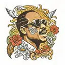 stevie wonder singing tattoo design idea