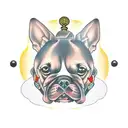 Dog fu tattoo design idea