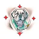 Dog fu tattoo design idea