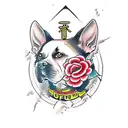 Dog fu tattoo design idea