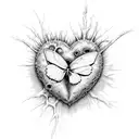 rotting heart creating butterflies and earth  tattoo design idea