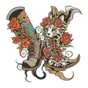 boots tattoo design idea