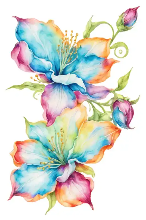 December flower and October birth flower tattoo design idea
