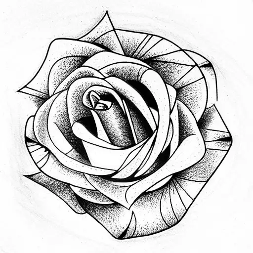Geo Rose Semi-Permanent Tattoo. Lasts 1-2 weeks. Painless and easy to  apply. Organic ink. Browse more or create your own. | Inkbox™ |  Semi-Permanent Tattoos