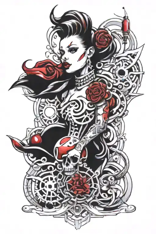 ruby da cherry tattoo design idea