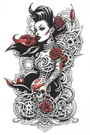 ruby da cherry tattoo design idea