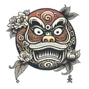 Daruma doll tattoo design idea