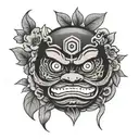 Daruma doll tattoo design idea
