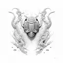 symbiote python scales tattoo design idea