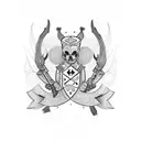 Initials JJ tattoo design idea