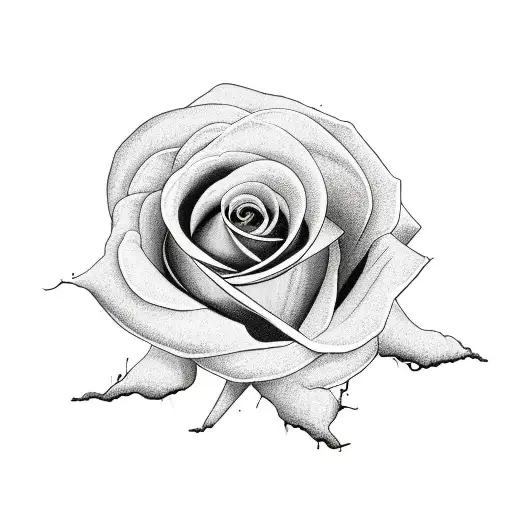 red rose with blood dripping from the stem tattoo design idea