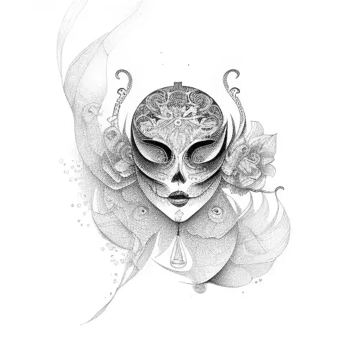 concha marina y margarita  tattoo design idea