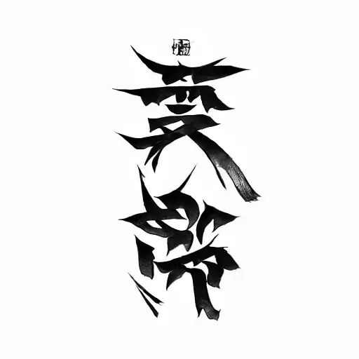 kaizen, japanese symbols tattoo design idea
