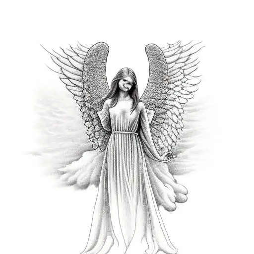 Angel falling from the sky to hell tattoo design idea