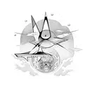 ikarus falling from the sky to hell tattoo design idea