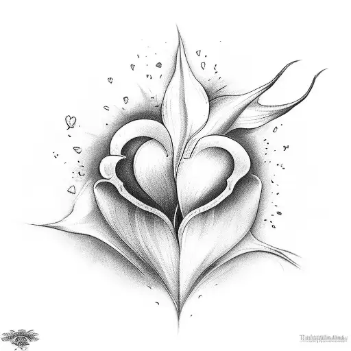 bleeding hearts flower tattoo design idea