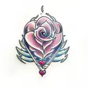 bleeding hearts tattoo design idea