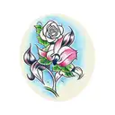 bleeding hearts flower tattoo design idea