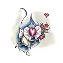 bleeding hearts flower tattoo design idea