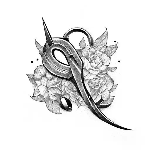scissors tattoo design idea
