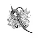 scissors tattoo design idea