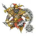 God warrior tattoo design idea