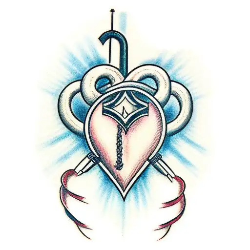 heart with the name Ricky judge tattoo design idea